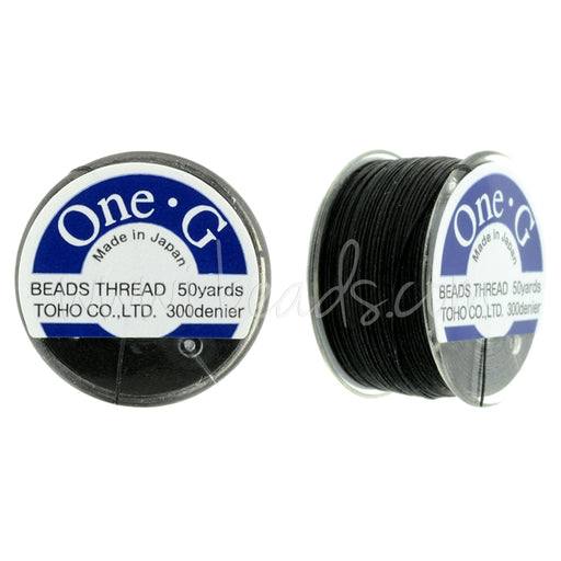 Toho One-G Perlenfaden Black 45m (1)