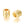 Perlen Einzelhandel Perle, breite Röhre, vergoldet gute Qualität mit Zirkonstern 6x6mm - Loch: 3mm (1)