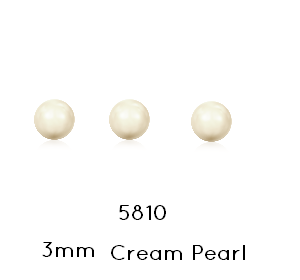 5810 Swarovski Cream pearl 3mm x0.5mm (40)