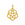 Perlen Einzelhandel Anhänger mit Blume des Lebens in Edelstahl vergoldet 13mm (1)