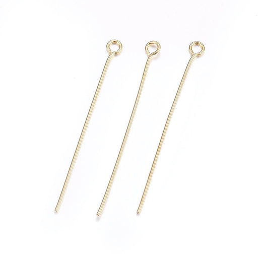 Kaufen Sie Perlen in Deutschland Nägel mit rundem Kopf 40 mm Stahl GOLD (10)