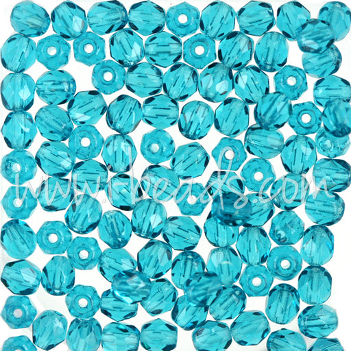 Kaufen Sie Perlen in Deutschland Glasschliffperlen teal 4mm (100)