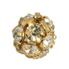 Kaufen Sie Perlen in Deutschland Strasskugel crystal aus goldfarbenem metall 8mm (2)