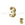 Perlen Einzelhandel Zahlenperle Nummer 3 vergoldet 7x6mm (1)
