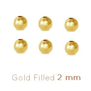Kaufen Sie Perlen in Deutschland Runde Perle gold-gefüllt 2mm (10)