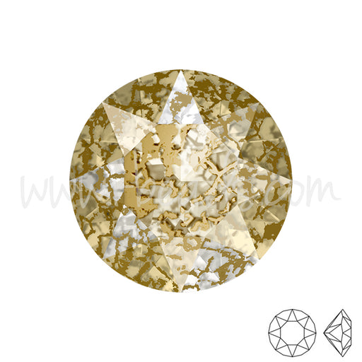 Swarovski 1088 xirius chaton crystal gold patina effect 6mm-ss29 (6)