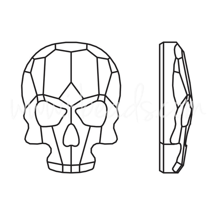 Swarovski 2856 Totenkopf Strassstein jet 10x7.5mm (1)