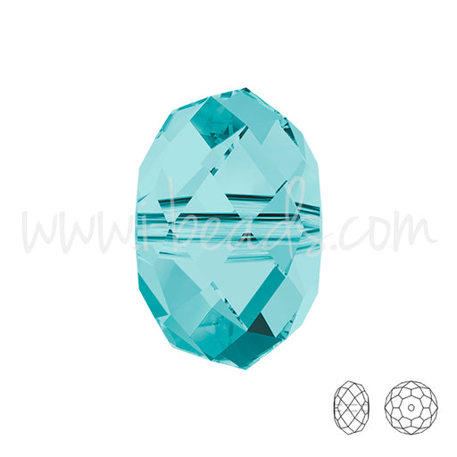Kaufen Sie Perlen in Deutschland 5040 Swarovski briolette perlen light turquoise 6mm (10)