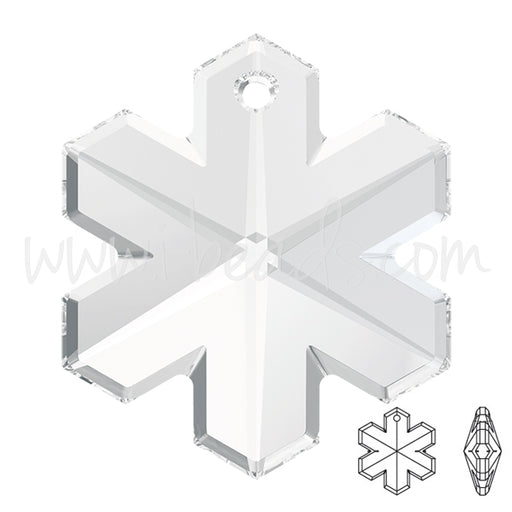 Kaufen Sie Perlen in Deutschland swarovski 6704 anhänger schneeflocke crystal 25mm (1)