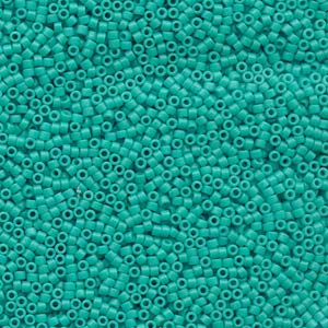 DB793 -11/0  delica bead opaque MATTE TURQUOISE- 1,6mm - Hole : 0,8mm (5gr)