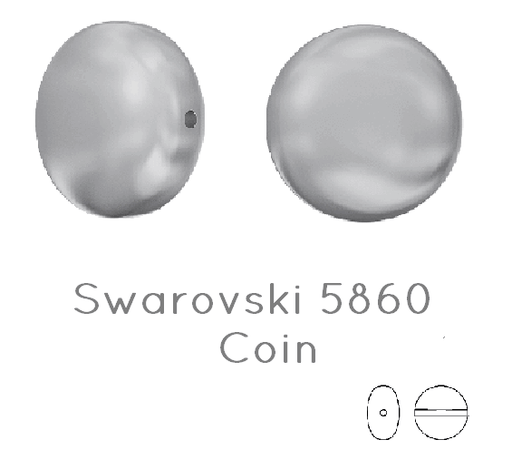 Kaufen Sie Perlen in Deutschland 5860 Swarovski coin Grey pearl 14mm 0.7mm (2)