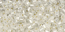 Kaufen Sie Perlen in Deutschland cc21 - Toho hexagon perlen 2.2mm silver lined crystal (10g)