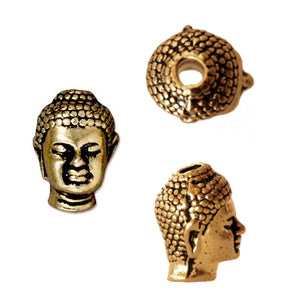 Kaufen Sie Perlen in Deutschland Buddha perle antik metall vergoldet 14mm (1)