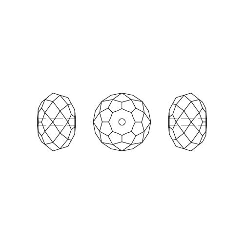5040 Swarovski briolette perlen jet 6mm (10)