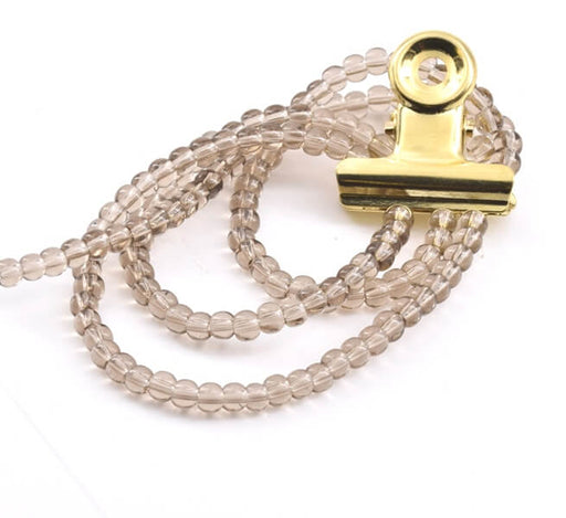 Geräucherter Topas  runder perlenstrang 3 mm -38cm - 138 perlen  (1 strang)
