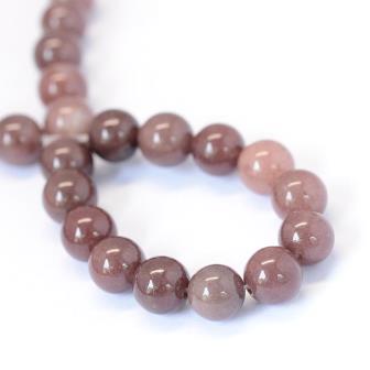 Natürliche braune lila Aventurin Perle rund, 10mm, Bohrung: 1mm - ca. 36 Perlen / Strang (verkauft per Strang)