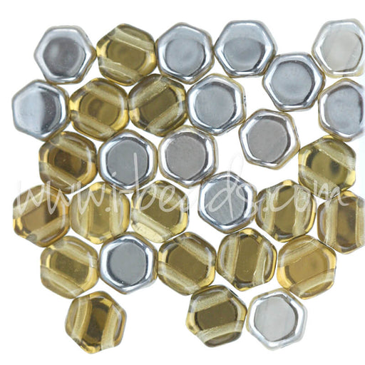 Kaufen Sie Perlen in Deutschland Honeycomb Perlen 6mm topaz capri (30)