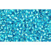 cc23b - Toho rocailles perlen 15/0 silver lined dark aquamarine (5g)