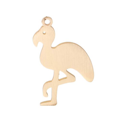 Aluminiumlegierung Anhänger Flamingo Matt Gold 52mm (1)