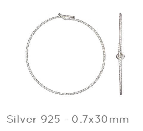 Kaufen Sie Perlen in Deutschland Perlenringe - Silber 925- Sparkle- 0.7x 30mm (2)