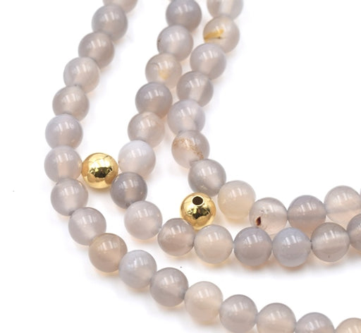 Kaufen Sie Perlen in Deutschland Grau achat runder perlenstrang 6mm (1)