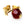 Perlen Einzelhandel Ohrstecker Blume Goldfarben 18.5mm (2)