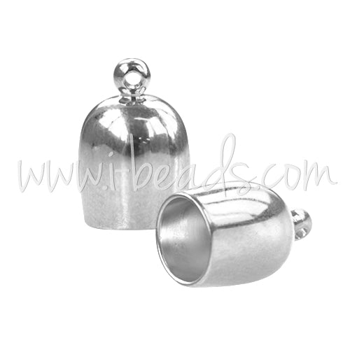 Kaufen Sie Perlen in Deutschland Bullet Endkappe Silber plattiert 6mm (2)