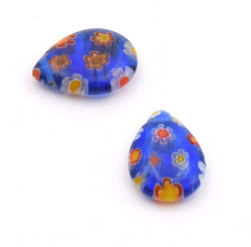 Kaufen Sie Perlen in Deutschland Millefiori Goutte 14mm BLAU (2)
