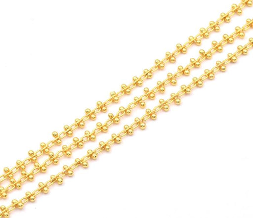 Kaufen Sie Perlen in Deutschland Hochwertige goldene Farb kette - 1 mm Perlen - ethnischer Stil (50 cm)