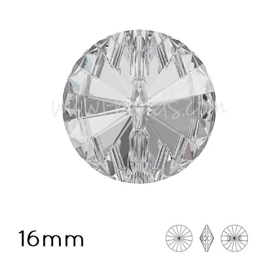 Kaufen Sie Perlen in Deutschland Czech Crystal Rivoli Round Button 16mm (1)