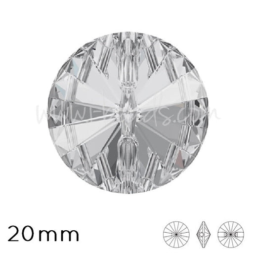 Kaufen Sie Perlen in Deutschland Czech Crystal Rivoli Round Button 20mm (1)