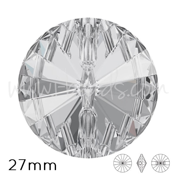 Czech Crystal Rivoli Round Button 27mm (1)