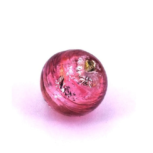 Kaufen Sie Perlen in Deutschland Murano-Rundperle Rubin und Silber 6mm (1)