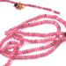 Heishi Perlen Rosa Turmalin - 3x2mm Doppelkegelperlen - Loch 0.5mm (1 Strang - 38cm)